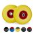 Relaxdays 2X Ruedas de Carretilla, Neumáticos de Goma, 3.00-4, Eje de 20mm, hasta 100 kg, 260×85 mm, Amarillo-Rojo