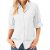 Asfixiado Blusa de mujer con protección UV UPF 50+, ropa de safari, blusa de senderismo para mujer, enfriamiento al aire libre, secado rápido, protección solar, manga larga, aireada, blanco, S