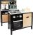 small foot Infantil con Isla Industrial, Cocina de Juego de Madera con Muchos Accesorios, a Partir de 3 años, 12432, Multicolor