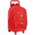 SAFTA, Zaino grande con ruote compatte estraibile Sevilla FC, 330 x 220 x 450 mm Unisex-Bambini e ragazzi, Rosso, Estándar