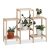 Relaxdays Soporte Plantas Original, Madera, Natural, 70 x 89 x 27 cm