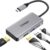 Adaptador USB C a HDMI Dual, Adaptador de Monitor Dual Tipo C/Thunderbolt 3 a 4K, Compatible con MacBook Pro/MacBook Air