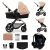 Kinderkraft MOOV 2, carrito 3 en 1 con capazo y silla de paseo 2 en 1, ruedas grandes antipinchazos, Travel System con silla de coche, hasta 22 kg, Beige