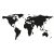 GREAT ART® Mural de pared – Mapa mundial en blanco y negro – Mapa Continentes Mapa del mundo Globo Tierra Geografía mundial Foto Papel Pintado Y Tapiz Y Decoración (210 x 140 cm)