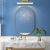 Elemango Espejo de pared ovalado dorado para el baño, 50x75cm Espejo ovalado de pared decorativo para entrada, espejo de tocador para sobre el lavabo, entrada, salón, pasillo, dormitorio (dorado)