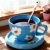 Disoza Juego De Tazas De Café Con Platillo Taza Flor Azul Regalos Para Mujeres Taza De Café Con Platillo 250 Ml Taza De Cerámica Regalo De Cumpleaños Para Mujeres Niñas Mamá Novia