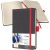SIGEL C2556 Conceptum Agenda semanal 2025, diseño grey-red, 9,5 x 15 cm, tapa dura, 176 páginas, gris, rojo