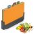 BEWOS Juego 4 Tabla Cortar Cocina Codificadas Color, Paja Trigo, Reversible Con Soporte, Pies Antideslizantes, Ranuras Jugo & Seguro Lavavajillas