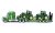 siku 1837, Camión de plataforma baja con dos tractores John Deere, 1:87, Metal/Plástico, Verde, Portón posterior plegable