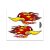 4R Quattroerre.it 6014 Adhesivos Stickers Pájaro Carpintero, 10 x 12 cm