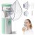 Nebulizador portátil silencioso recargable, atomización y absorción eficientes, accesorios con 2 máscaras y 1 boquilla, adecuados para adultos y niños, uso familiar y viajes