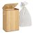Relaxdays cesto Ropa Sucia con Tapa, 2 Compartimentos, bambú, 105 L, Plegable, 63×52×32 cm, Color Natural