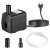 SOUSLOW 8W Bomba de Agua Sumergible 600L/H AC220-240V con 2 Boquillas para Acuario Pecera Estanque Fuentes Jardín Sistema