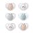 Tommee Tippee Chupete Nighttime, 6-18 meses, pack de 6 chupetes que brillan en la oscuridad con esterilizador reutilizable