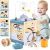 Airlab Cubo Actividades Bebe 1 Año Regalos, Juguetes Madera Montessori con Laberinto de Cuentas Clasificador de Formas Juegos Sensoriales Educativos para Niñas y Niños de 1 2 3 Años