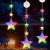 DazSpirit 3 Luces Ventana Navidad, Estrella Navidad con Luz con 8 Modos y Temporizador Auto, LED Luces de Ventana, Cortina Led Pilas para Ventanas, Puertas y Fiesta (Estrella, Colorida)