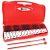 A-Star Xilófono Glockenspiel cromático soprano de 25 notas en estuche rojo con teclas negras/blancas y dos batidores de plástico – 2 octavas G5 a G7