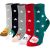 SukModen Calcetines Divertidos Mujer 5 Pares, Gatos Coloridos y Motivos Animales (Gato/Perro), Tiernos y Divertidos, Caja Regalo Algodón para Cumpleaños y Navidad, Talla 35-42​