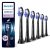 Philips Sonicare S2 Sensitive, pack de 6 cabezales para cepillo eléctrico, negro, HX6056/88