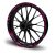 Juego de 16 pegatinas para llantas de moto, coche, diseño futurista, juego completo de pegatinas para llantas de 15, 16, 17, 18 y 19 pulgadas, MR017, rosa neón, brillante