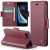 Phernykas Funda para iPhone SE 2020/2022 & iPhone 8/7/6 Libro Case, Cierre Magnético Función Soporte Bloqueo RFID Proteccion Flip Wallet Cover Carcasa Móvil para iPhone SE 2020/2022 Funda, Rojo