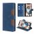 FMPCUON Funda para Alcatel 1B 2020,Funda Libro Alcatel 1B 2020,Premium Flip Billetera Carcasa de Cuero Phone Protectora Case Cover Caso + Vidrio Templado *2,Azul