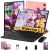 Android 15 Tablet 10 Pulgadas 30GB RAM+64GB ROM (2TB/TF), Octa-Core 2.0Ghz, 1080*800 FHD IPS, Standby Extra Largo, 5G WiFi, Gemini AI, Widevine L1, 5MP+13MP, Face ID, GMS, Tableta con teclado,Oro Rosa