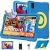 Tablet 10 Pulgadas con 30GB RAM+TF 2TB, Octa-Core 2.0Ghz/GMS, Widevine L1/5G WiFi/Bluetooth 5.0, Juegos Educativos, 5MP+8MP/1280*800, Newest Android 15 tablet Niños con Funda EVA+360° Giratorio, Azul