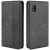 HualuBro Funda para Alcatel 1B 2020, Funda Libro de Retro PU Cuero con Ranura para Tarjetas y Billetera Flip Cover Magnético Carcasa para Alcatel 1B 2020 Case (Negro)