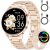 SUNKTA Reloj Inteligente para Mujer 7,9 mm Ultrafino 1,32″ AMOLED Llamadas Bluetooth Elegante Oro Rosa Smartwatch para Android iOS,Frecuencia cardíaca,Monitor de sueño,Podómetro,Calorías