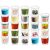 COM-FOUR® 24x Recipiente de almacenamiento con tapa – Lata de plástico con cierre – Taza apilable para cosméticos y materiales de artesanía – 35ml (24 piezas)