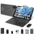 Tablet Android 15 de 10.1 pulgadas, 22GB RAM + 128GB ROM (2 TB TF), Octa-Core, WIFI 6, Gemini AI, GMS,GPS, Widevine L1, 8 MP + 5 MP, Tipo C, OTG, Cast, Tableta PC con funda, Teclado y Ratón, Negro