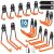 BONTEC Ganchos Pesados para Garaje, Set 16 Ganchos Acero U y J Antideslizante, Carga 439 KG, Soporte Bicicleta, Organizador Herramientas Pared, Colgador Multiusos Naranja