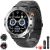 AMZSA Reloj Inteligente Hombre Militar con Llamadas (Recibir/Hacer Llamada) y Whatsapp, 1,52″ Redonda HD Fitness Tracker, smartwatch con Correa de Metal 120+ Modos Deportivos 1ATM AI para Android iOS
