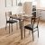 GarveeMore Mesa Comedor Juego de Mesa y 2 Sillas Respaldo MDF + Marco Metálico, para Salón, Dormitorio y Cocina, Retro