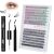 Qilnyeh Pestañas Postizas Cluster Lashes Kit, 280Pcs kit pestañas pelo a pelo com Lash Bond and Seal Pinzas, 30D+40D 9-16mm Mixed Longitud Eyelashes Cluster Lashes for DIY at Home (Negro, 280)