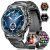 LIGE Militar Reloj Inteligente Hombre con Llamadas Bluetooth/Asistente de Voz, 1,43» AMOLED Fitness Tracker con 100+ Modos Deportivos, Smartwatch para iOS Android, Calorías/Podómetro, Acero Negro