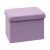 Bonlife Baúl de Almacenaje Plegable,Taburete Reposapiés,Puf de Cubo Otomanas,para Sala de Estar, Dormitorio, Entrada,42 x 32 x 32 cm,Púrpur