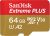 SanDisk SDSQXBZ-064G-GN6MA Extreme Plus – Tarjeta de Memoria microSDXC de 64 GB con Adaptador SD, A2, hasta 170 MB/s, Class 10, U3 y V30, Oro/Rojo