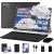 SUAAT Newest Tablet Android 14 10 Pollici 22GB RAM+128GB ROM(1TB TF), 8000 mAH,Octa-Core,2.0Ghz, WiFi5G+2.4G, GPS, 8MP + 5MP, Bluetooth 5.0,OTG, Cast, Tablet PC con Custodia, Tastiera e Mouse, Nero