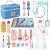 Teneytoyz Maletin Medicos Juguete, Juguetes niños 3 años, Doctora Juguete con Real Estetoscopio, Termómetro, Maletín de Médico Portátil, Juguetes de Madera Adecuado Juego de Roles Juguetes niñas niños