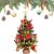 Mini árbol de Navidad, 60cm Pequeño árbol de Navidad con iluminación LED Verde Árbol de Navidad pequeño artificial con punta de estrella Adorno de árbol de Navidad para decoración de cocina navideña