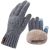 lifwimner Guantes de Invierno Para Hombre, Guantes Cálidos con Pantalla Táctil con Forro Suave, Guantes de Invierno Deportes al Aire Libre(Gris)