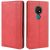 HualuBro Funda para Nokia 7.2, Carcasa de Protectora Cuero PU Billetera Cartera Plegable Funda [Ranuras de Tarjeta] Flip Leather Case Cover para Nokia 7.2 2019 (Rojo)