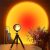QUIGO Sunset lamp Lámpara LED Proyector de Luz 360° Rotación de Cabeza Visual Romántica Lámpara Visual de Puesta de Sol Inteligente de Carga USB Decoración de Dormitorio Fiesta en Sala de Estar